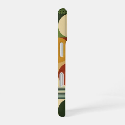 Half-Circle and Geometric Blocks iPhone 16ケース (右側面)