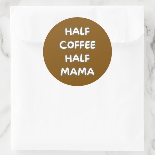 half coffee half mama ラウンドシール (バッグ)