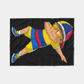 Half Colombian Half Ukrainian Boy Colombia Ukraine フリースブランケット (正面(横))