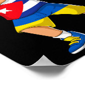Half Cubyn Half Ukrainian Boy Kid Cuby Ukraine Fla ポスター (角)