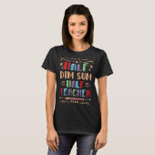 Half Dim Sum Half Teacher Chinese Food Foodie Dump Tシャツ (正面フル)