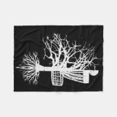 Half Disc Golf Sket Tree Funny Frisbee Frolf Men W フリースブランケット (正面(横))