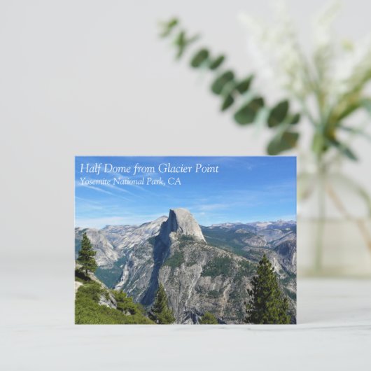 Half Dome from Glacier Point、Yosemite、CA Postcar ポストカード (スタンド正面)