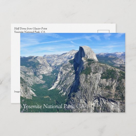 Half Dome from Glacier Point, Yosemite, CA Postcar ポストカード (正面/裏面)