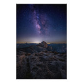 Half Dome under Milky Way フォトプリント (正面)