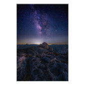 Half Dome under Milky Way フォトプリント (正面)