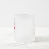 Half Empty or Half Full Optimist Pessimist フロストグラスマグカップ (中央)
