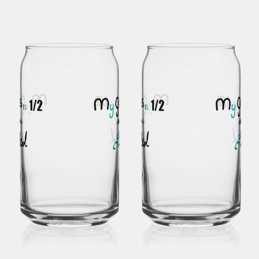 Half Filled Glass ガラス缶 (左)