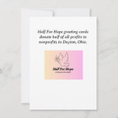 Half For Hope - Birthday Card カード (裏面)
