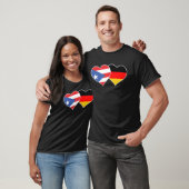 Half German Half Puerto Rican Flag Heart Puerto Ri Tシャツ (ユニセックス)