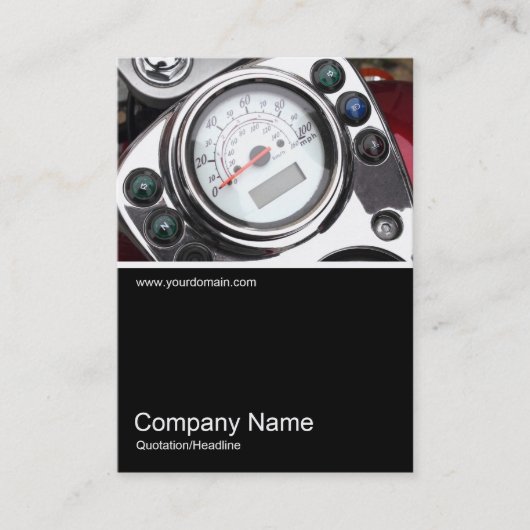 Half&Halfの写真0343 -オートバイの速度計 名刺 (正面)