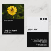 Half&Half写真0283 – 黄色のデイジーとビー 名刺 (正面/裏面)
