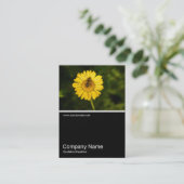 Half&Half写真0283 – 黄色のデイジーとビー 名刺 (スタンド正面)