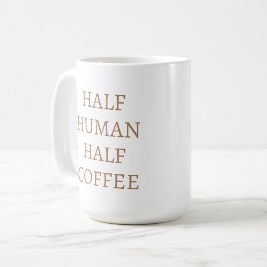 Half Human Half Coffee Mug コーヒーマグカップ (正面左)