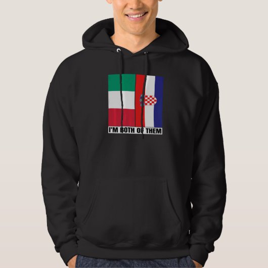 Half Italian Half Croatian Heritage Italia Croatia パーカ (正面)