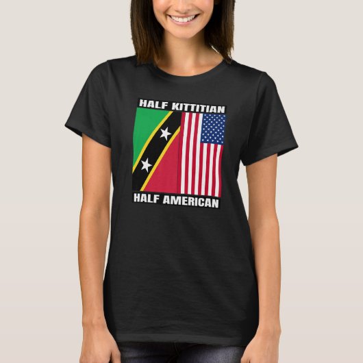Half Kittitian American Saint Kitts and Nevis Heri Tシャツ (正面)