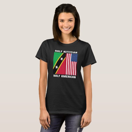 Half Kittitian American Saint Kitts and Nevis Heri Tシャツ (正面フル)