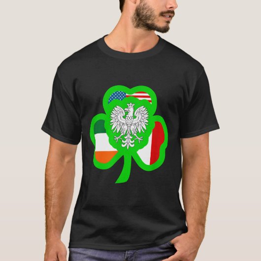 Half Lish Half Irish All St.patrick Lish Irish Ame Tシャツ (正面)