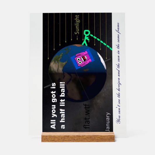 Half lit ball! アクリルサイン (正面)