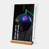 Half lit ball! アクリルサイン (傾斜)