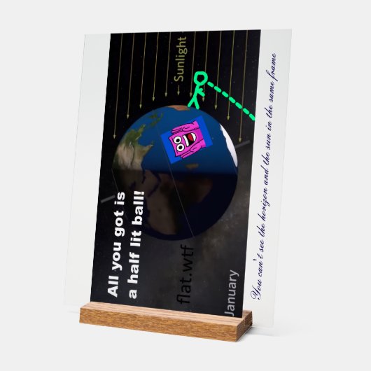 Half lit ball! アクリルサイン (傾斜)