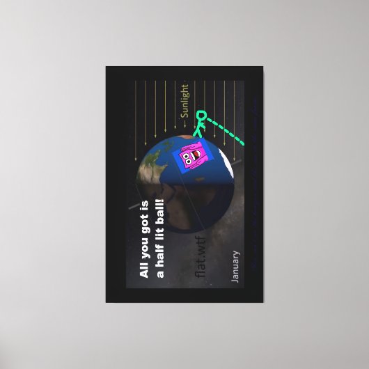 Half lit ball! キャンバスプリント (正面)