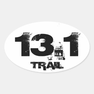 Half Marathon 13.1 TRAIL Oval Vehicle Decal 楕円形シール