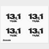 Half Marathon 13.1 TRAIL Oval Vehicle Decal 楕円形シール (シート)