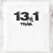 Half Marathon 13.1 TRAIL Oval Vehicle Decal 楕円形シール (バッグ)