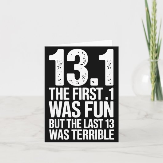 Half Marathon Art For Men Women 13.1 Half Marathon カード (正面)