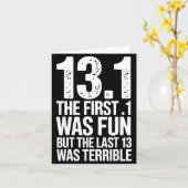 Half Marathon Art For Men Women 13.1 Half Marathon カード (黄色い花)