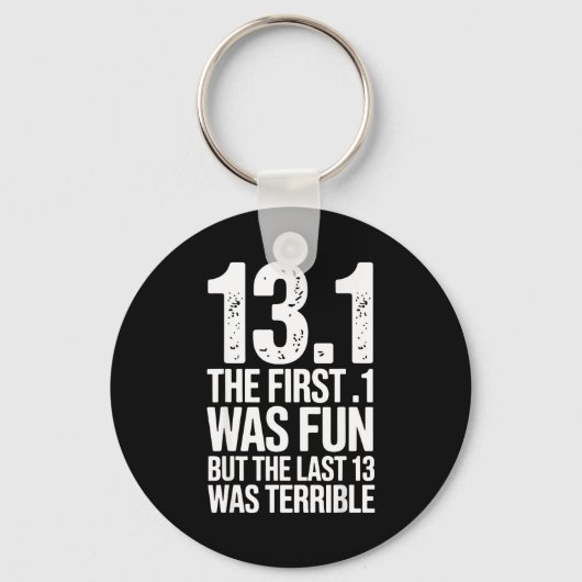 Half Marathon Art For Men Women 13.1 Half Marathon キーホルダー (正面)