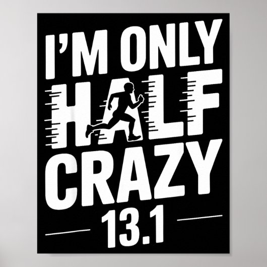 Half Marathon Art For Men Women 13.1 Half Marathon ポスター (正面)