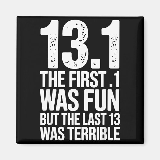 Half Marathon Art For Men Women 13.1 Half Marathon マグネット (正面)