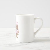 Half Mom Half Coffee Shirt – Cute Mother’s Day  ボーンチャイナマグカップ (右)