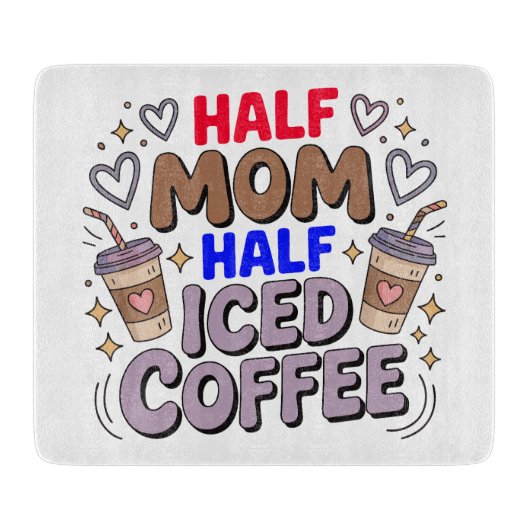 half mom half iced coffee カッティングボード (正面)