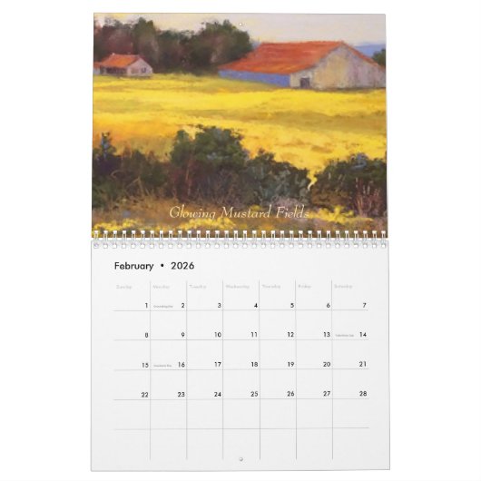 Half Moon Bay 2026 Calendar カレンダー (2月 2026)