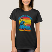 Half Moon Bay Retro Throwback Surf & Beach Souveni Tシャツ (正面)
