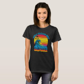 Half Moon Bay Retro Throwback Surf & Beach Souveni Tシャツ (正面フル)