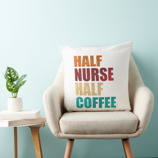 Half Nurse Half Coffee Funny Nurse クッション (椅子)