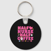 Half Nurse Half Coffee Nurse  キーホルダー (正面)