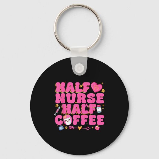 Half Nurse Half Coffee Nurse  キーホルダー (正面)