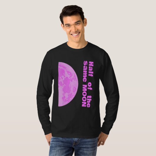Half of the same pink moon couple right 2 of 2 tシャツ (正面フル)