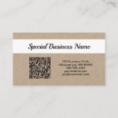 Half Oval Professional Photo QR Code Nanny 名刺 (裏面)