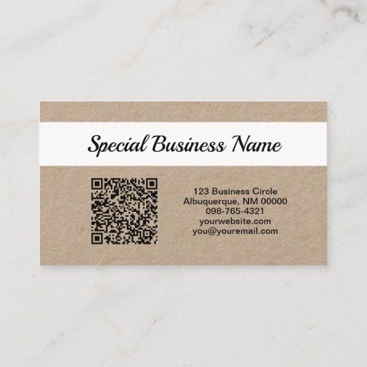Half Oval Professional Photo QR Code Nanny  名刺 (裏面)