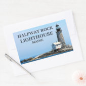 Half Rock Light House、メイン・ステッカー 長方形シール (封筒)