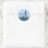 Half Rock Light house, Maine Round Stickers ラウンドシール (バッグ)
