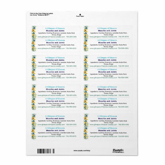 Half-size slave label-Muscle front ラベル (フルシート)