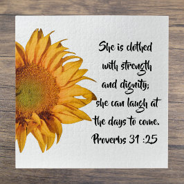Half Sunflower Proverbs 31:25聖書の聖句カスタム ジグソーパズル