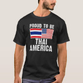 Half thai Half American  Thailand Flag Tシャツ (正面)